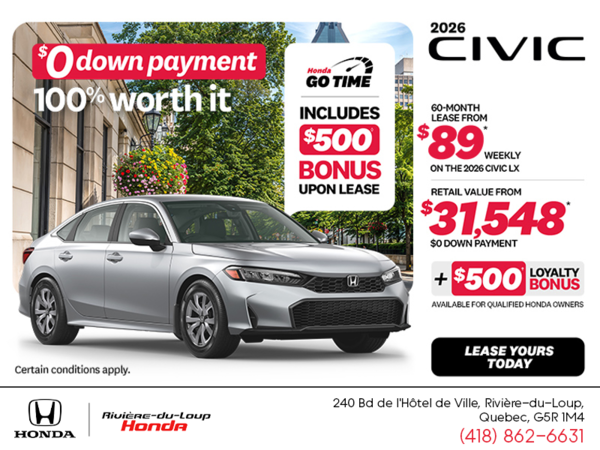 Get the 2026 Honda Civic!