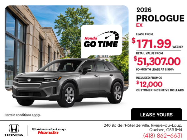 Get the 2026 Honda Prologue!