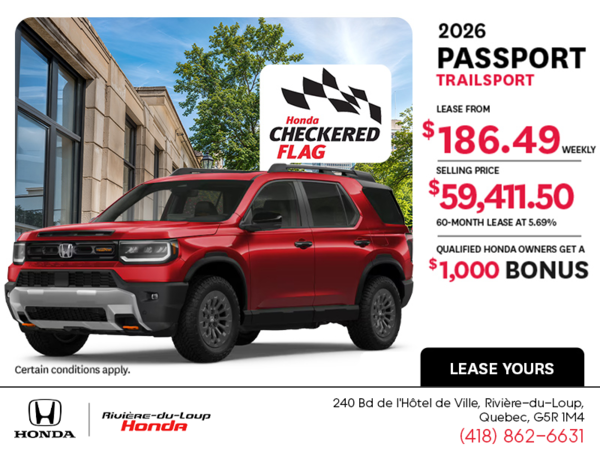 Get the 2026 Honda Passport!