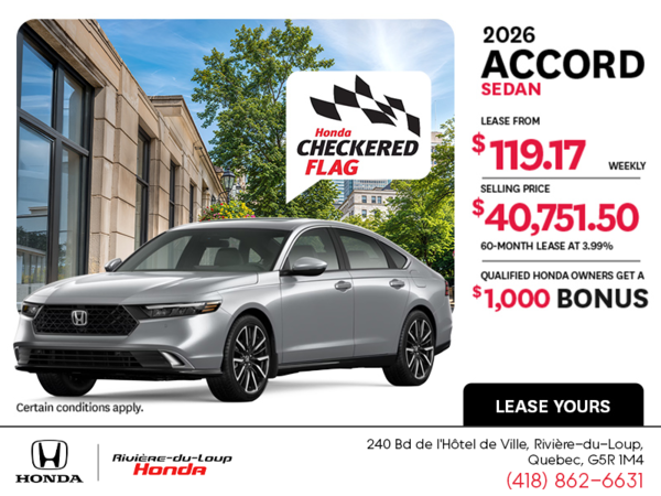 Get the 2026 Honda Accord!