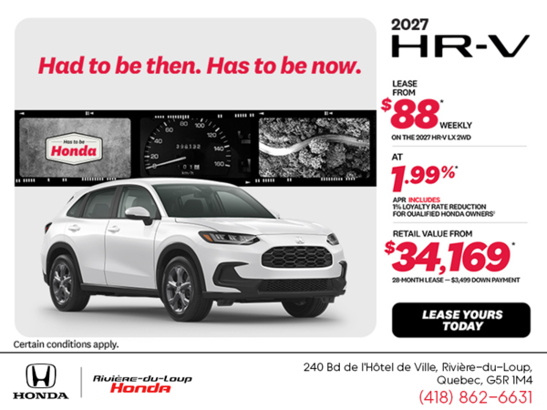 Get the 2027 Honda HR-V!