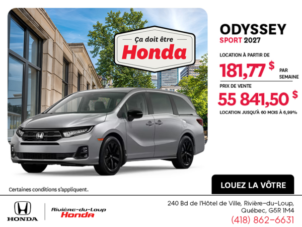 Honda Odyssey 2027