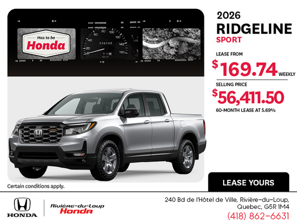 2026 Honda Ridgeline
