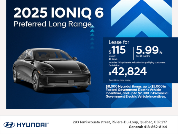 Get the 2025 Hyundai IONIQ 6