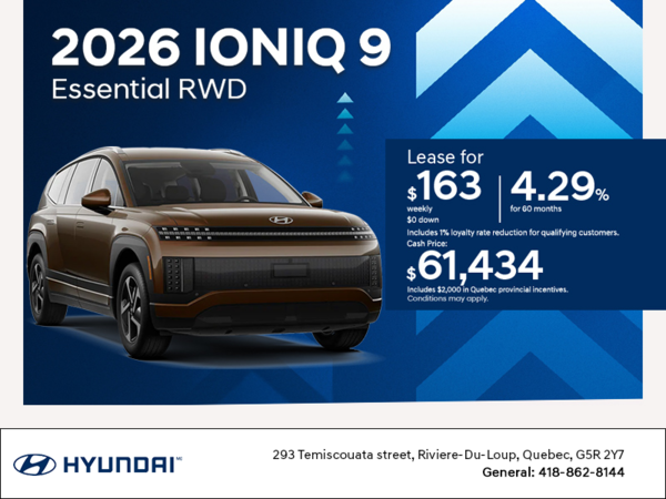 Get the 2026 Hyundai IONIQ 9