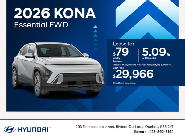 Get the 2026 Hyundai Kona