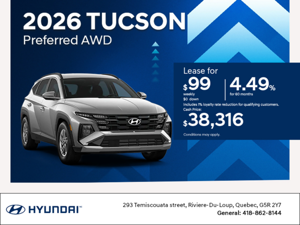 Get the 2026 Hyundai Tucson