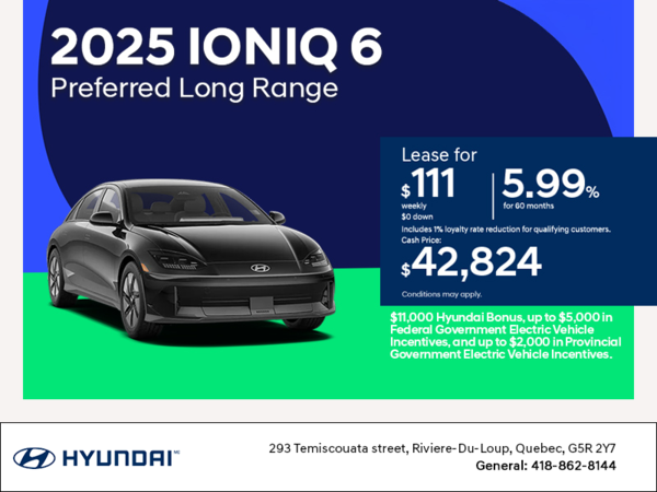 Get the 2025 Hyundai IONIQ 6