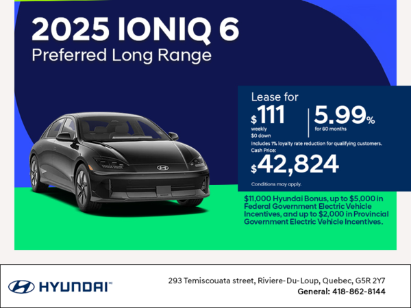 Get the 2025 Hyundai IONIQ 6
