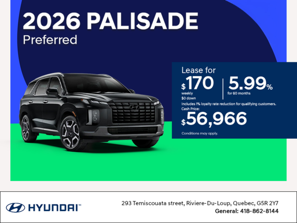 Get the 2026 Hyundai Palisade