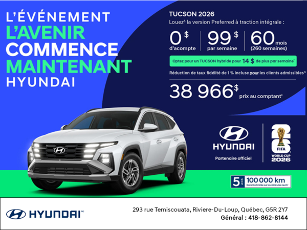 L'événement Hyundai Tucson
