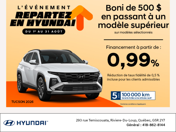 Événement du mois de Hyundai