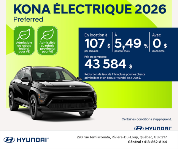 Hyundai KONA Electric 2026