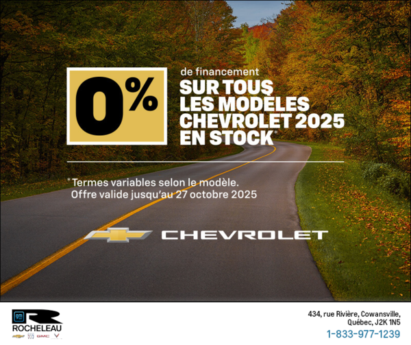 L'événement du mois Chevrolet
