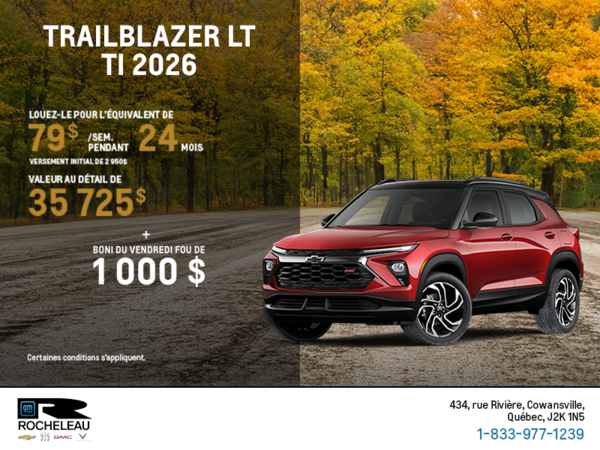 Le Chevrolet Trailblazer LT TI 2026