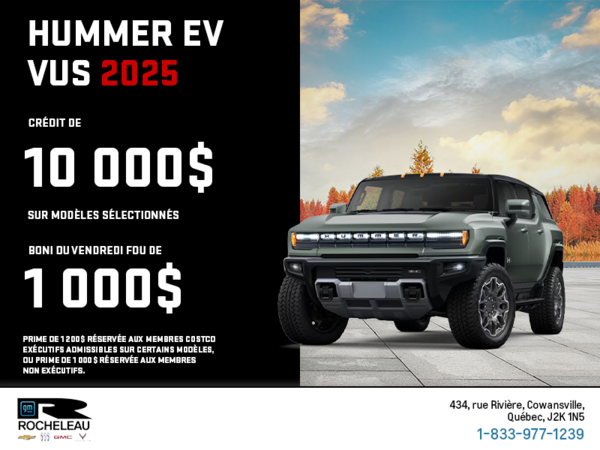 Le GMC Hummer EV VUS 2025