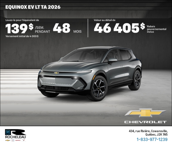 Procurez-vous le Chevrolet Equinox EV 2026
