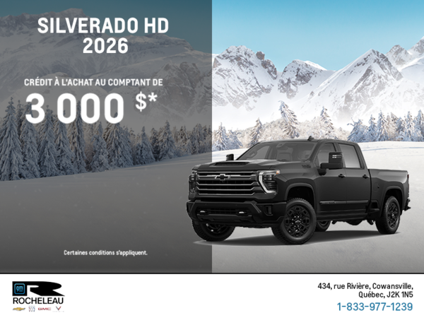 Procurez-vous le Chevrolet Silverado HD 2026