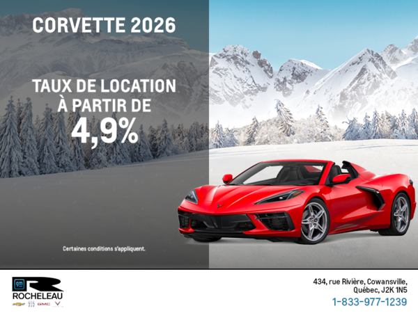 Procurez-vous le Chevrolet Corvette 2026