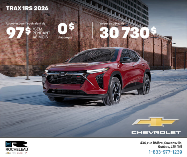 Procurez-vous le Chevrolet Trax 2026