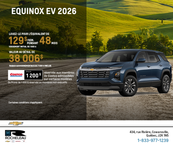 Procurez-vous le Chevrolet Equinox EV 2026