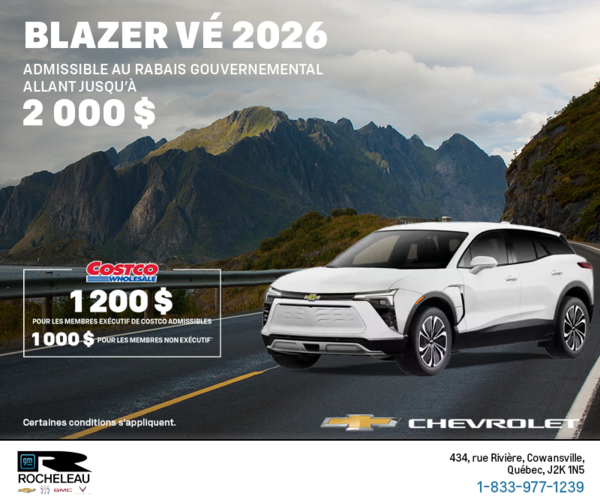 Procurez-vous le Chevrolet Blazer VÉ 2026