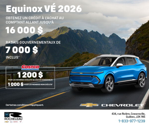 Procurez-vous le Chevrolet Equinox VÉ 2026