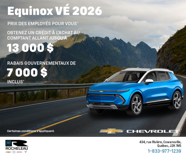 Procurez-vous le Chevrolet Equinox VÉ 2026