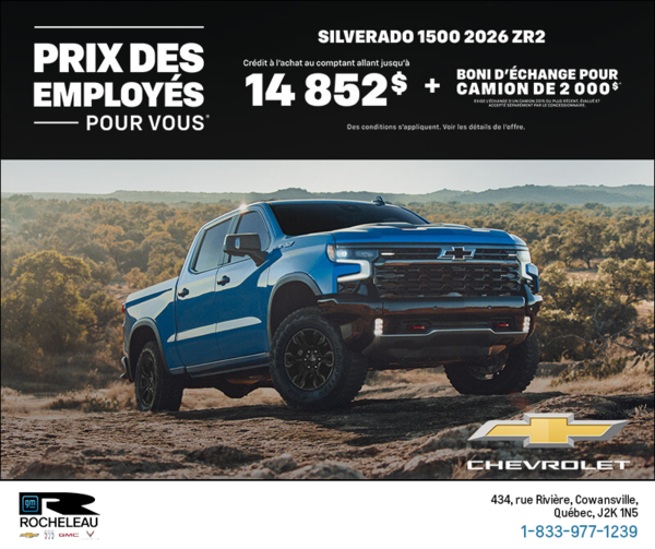 Le Chevrolet Silverado 1500 ZR2 2026