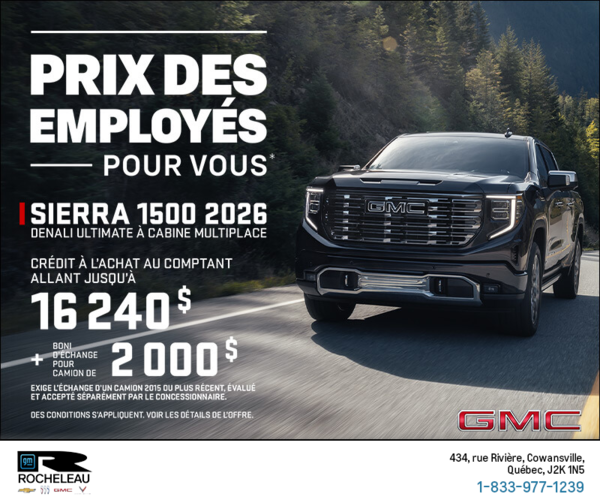 Le GMC Sierra 1500 Denali Ultimate 2026