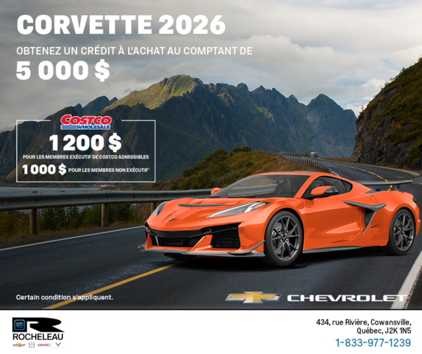 Procurez-vous le Chevrolet Corvette 2026