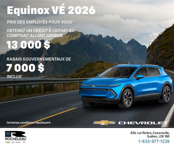 Procurez-vous le Chevrolet Equinox VÉ 2026