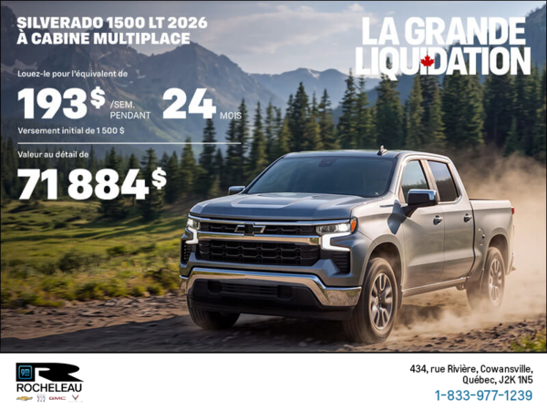 Le Chevrolet Silverado 1500 LT 2026