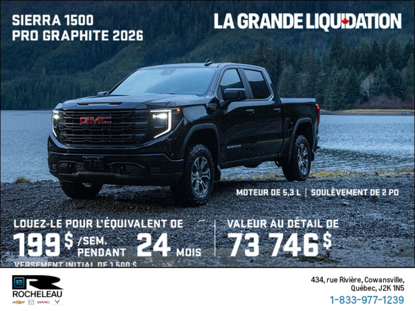 Le GMC Sierra 1500 Pro Graphite 2026 à cabine multiplace