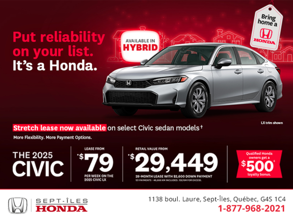 Get the 2025 Honda Civic!