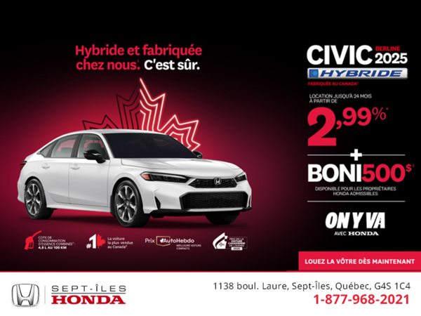 L'événement mensuel Honda !