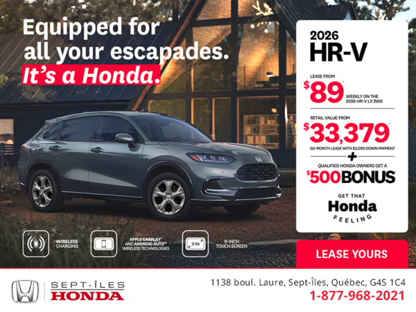 Get the 2026 Honda HR-V!