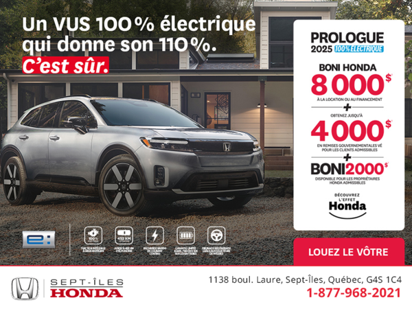 Obtenez le Honda Prologue 2025 !