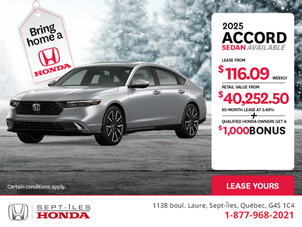 Get the 2025 Honda Accord!