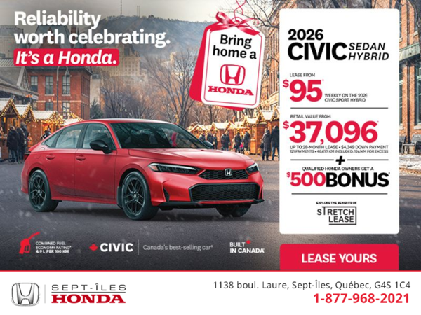 Get the 2026 Honda Civic Sedan Hybrid!