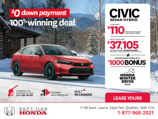 Get the 2026 Honda Civic Sedan Hybrid!