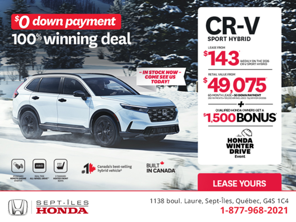 Get the 2026 Honda CR-V Hybrid!