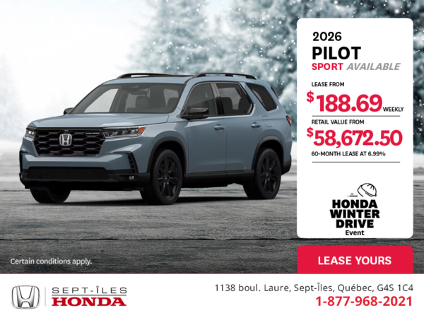 Get the 2026 Honda Pilot!