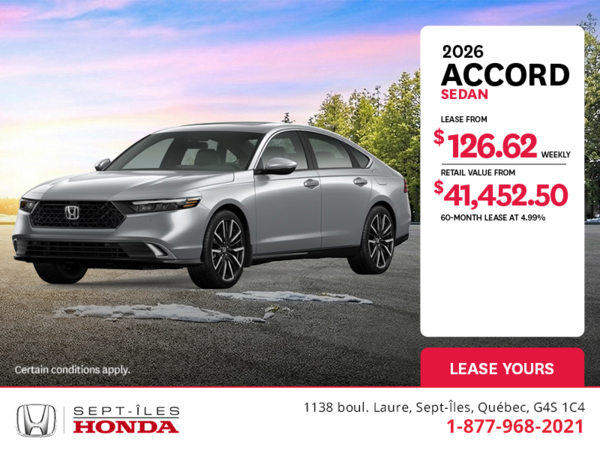 Get the 2026 Honda Accord!