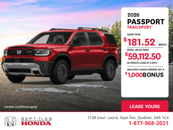 Get the 2026 Honda Passport!