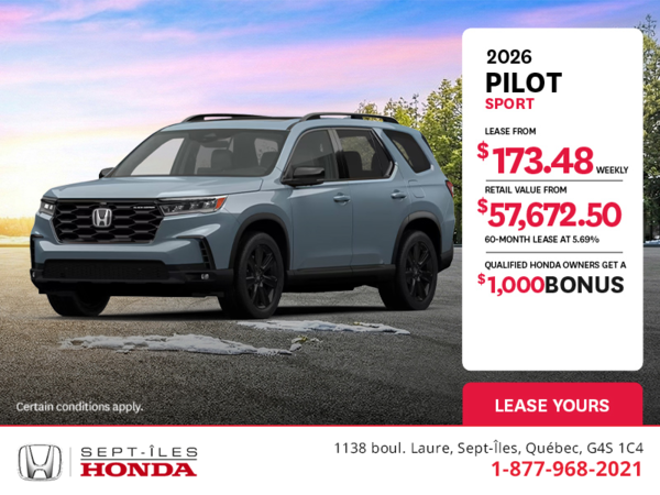 Get the 2026 Honda Pilot!