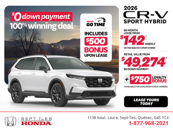 Get the 2026 Honda CR-V Hybrid!