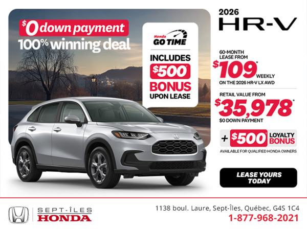 Get the 2026 Honda HR-V!