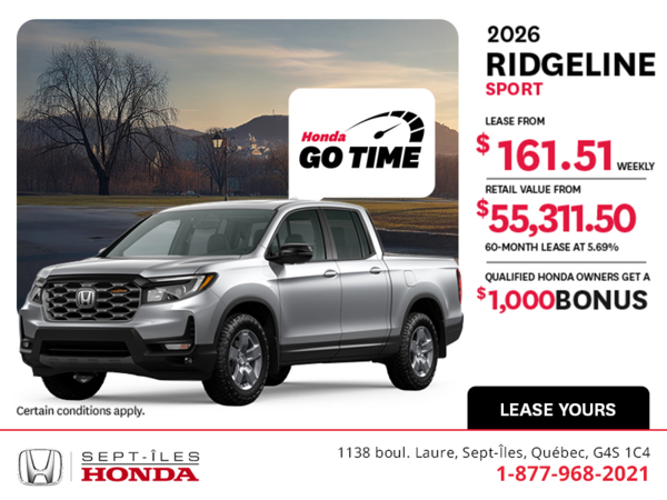 Get the 2026 Honda Ridgeline!