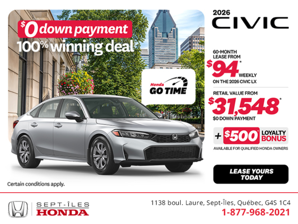 Get the 2026 Honda Civic!